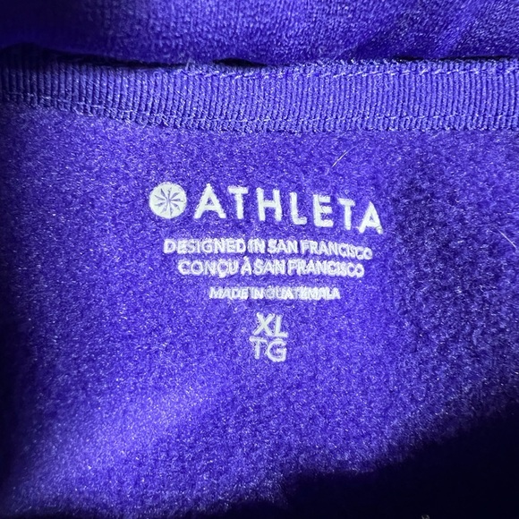 Athleta Blue Purple Altitude Polartec Half Zip Pullover Cropped Sweatshirt XL - Picture 7 of 12